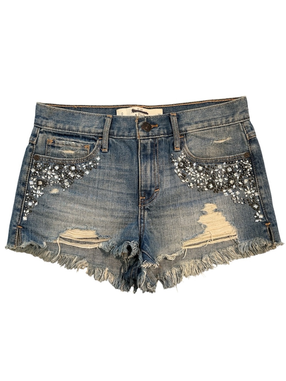 Abercrombie and Fitch Bejeweled Jean Shorts